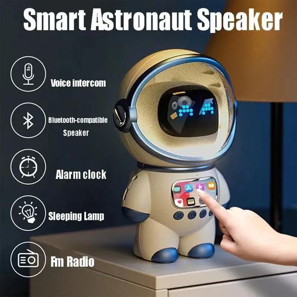 Lautsprecher Mini Smart Astronaut Bluetooth Lautsprecher Sound Box Tragbare Stereo Ai Interaktive Audio mit Wecker Unterstützung TF/FM Kinder geschenk