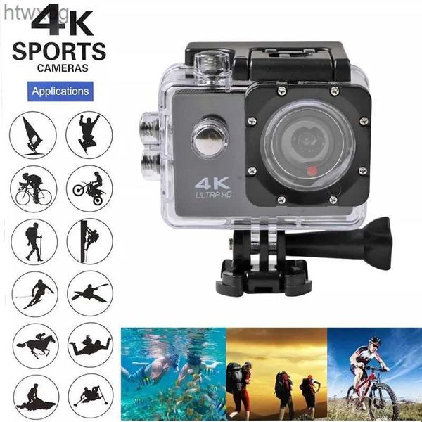 Spor Aksiyon Video Kameraları 12MP WiFi Action Camera 4K 25fps Ultra HD 170D GO Su Geçirmez Pro Spor DV Kask Dijital Hareket Video Kamera Spor Cam YQ240119