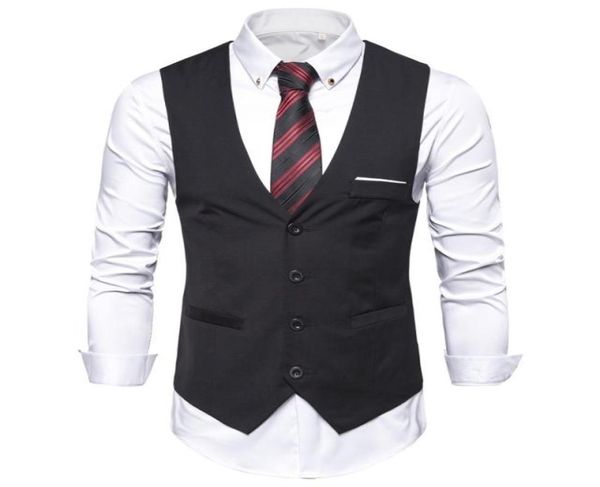 6xl tamanho grande masculino preto azul vermelho vestido colete colete para homens sem mangas blazer negócios casual terno coletes formal chaleco hombre 28389016