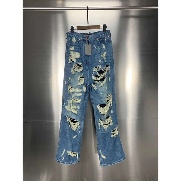 21SS Erkek Kadın Tasarımcı Pantolon Mavi Denim Jacquard Mektupları Bahar Yaz Erkekleri Dokunma Pantolon Pantolon Pantolon Pantolon Düğün Siyah Beyaz 08 46