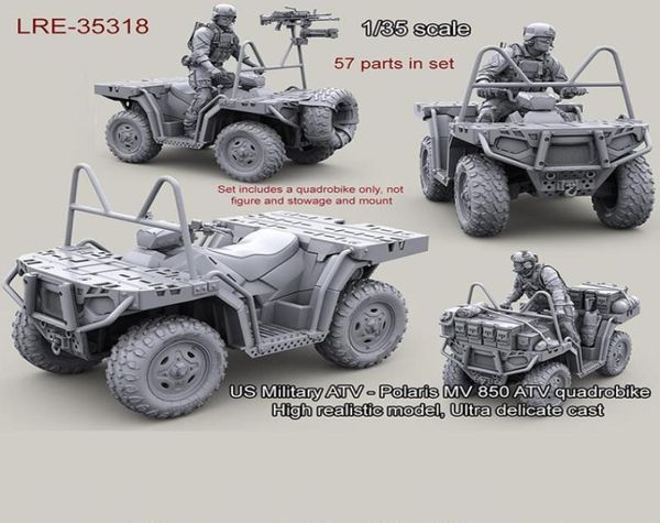 135 Modelo de resina Kit US Militar ATV Polaris MV 850 ATV Quadrobike Somente carro não pintado e desmontado 311G Y19051571783