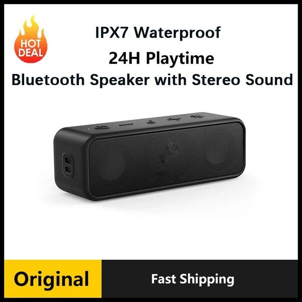 Lautsprecher Bluetooth-Lautsprecher mit Stereo-Sound, 24-Stunden-Spielzeit, IPX7 wasserdicht, reiner Titan-Membranantrieb