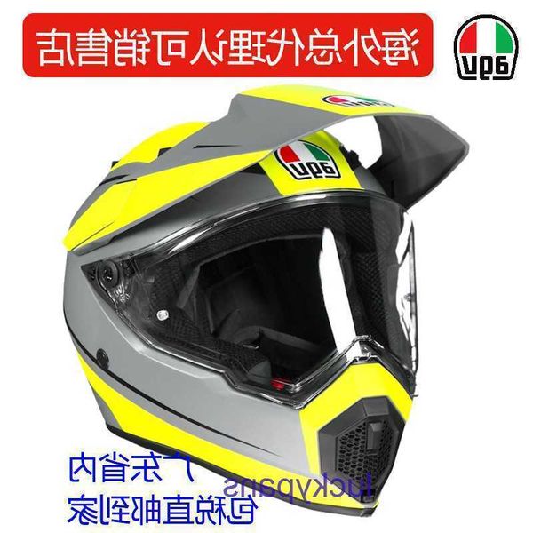 Novo italiano agv ax9 motocicleta cabeça fora de estrada capacete rally dupla finalidade todas as estações 1eab