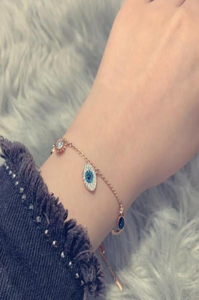 Bracciale a catena di gioielli di lusso Bracciale di alta qualità in lega di stilista classico per donna Uomo SYMBOLIC EVIL EYE Set di catene a mano1000571