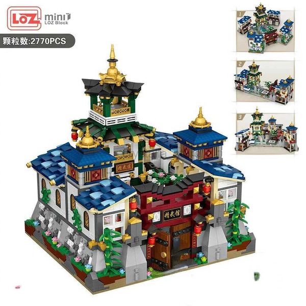 Blöcke 1032 LOZ Mini-Blöcke für Erwachsene und Jugendliche, Bauspielzeug, DIY-Ziegel, Puzzle, chinesisches GongFu, Schule, Männer, Geschenke, Jungen, Geschenk, Heimdekoration 240120