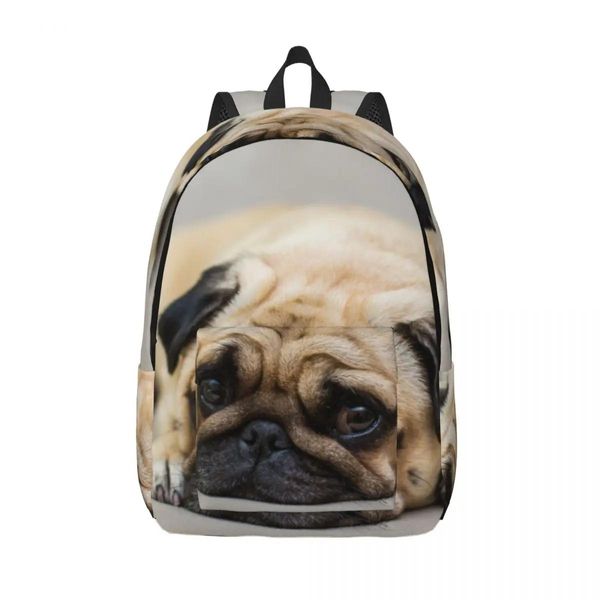 Bolsas Pug Mackpack Machop Mackpack Backpack Feminino Backpack de Laptop de grande capacidade