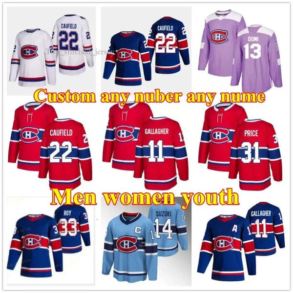 Canadiens 2022-23 ters retro hokey formaları Montreals Sean Monahan Jur Slafkovsky Nick Suzuki Xhek Cole Caufield Brendan Gallagher AN 8955