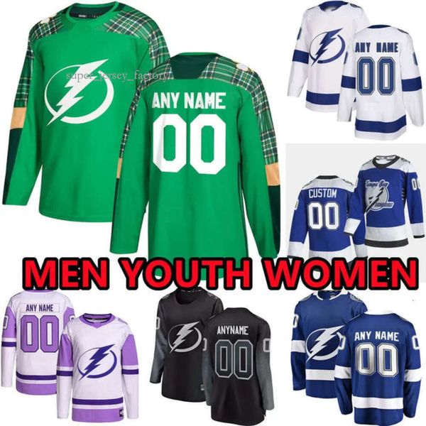 Maglie personalizzate Hockey Tampa Bay''lighing''mens 17 Alex Killorn 14 Pat Maroon 20 Nicholas Paul 48 Nick Perbix 10 Corey Perry 43 Darren Radd 6596 1865