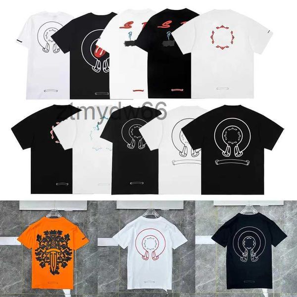 Designer Mens Mulheres Camisetas Verão Marca Solta com Letras de Impressão Roupas T-shirt Clássico Luxurys Tee Casual Pure Cotton Mulher Top Manga Curta Tamanhos Asiáticos Vkam