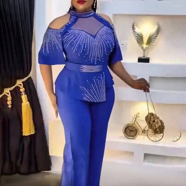 Roupas étnicas África Roupas 2024 2 Peça Set Dashiki Africano Verão Moda Ternos Top e Calças Plus Size Party para Lady