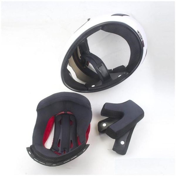 Motorradhelme Externer Bluetooth-Helm Dual Lens Casco Moto Cool Fl Face Schwarz Motorrad Mod Drop Lieferung Automobile Motorcycl Otqlb