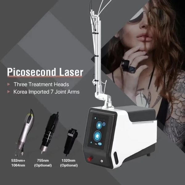 Novo modelo de nível médico 2024 nd yag laser pico laser picosegundo máquina de remoção de tatuagem a laser portátil