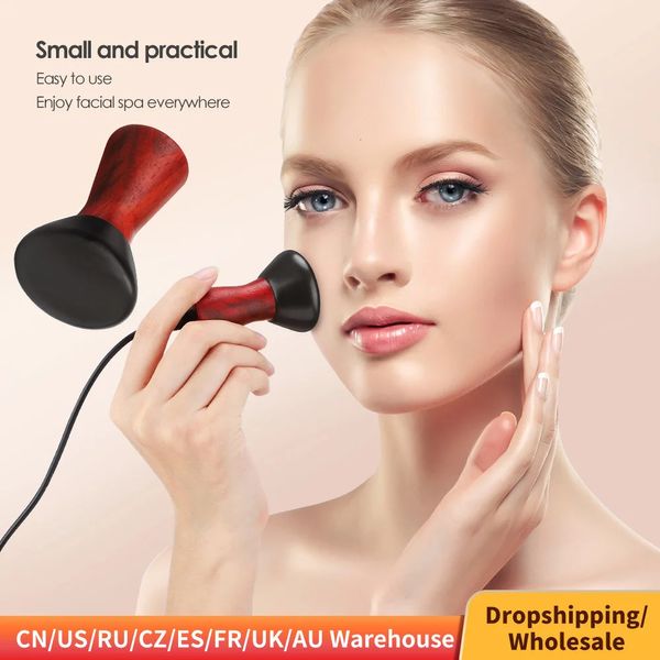 Natuursteen Elektrische Massager voor Face Lift Rimpelverwijdering Verstevigende Draagbare Spa Nek Huidverzorging Lichaam Gua Sha Massage 240118