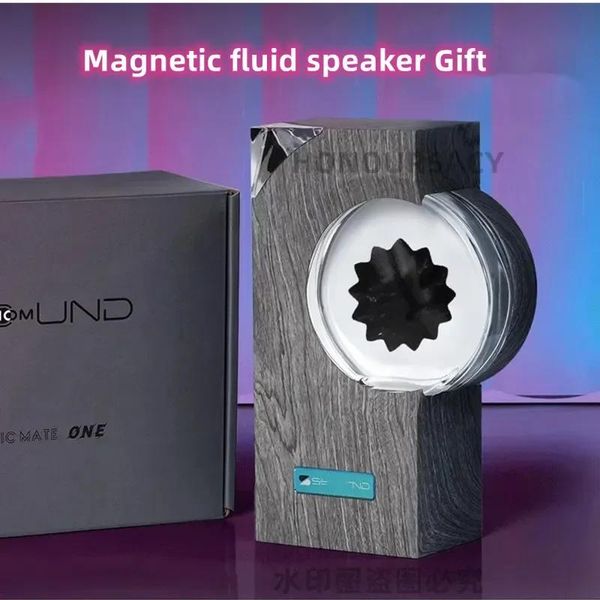 Alto -falantes dançando Ferrofluid Rhythm Rhythm Ferrofluid Music Partner Ferrofluid Display Magnet Liquid Liquid Toy Deskto Gente do alto -falante