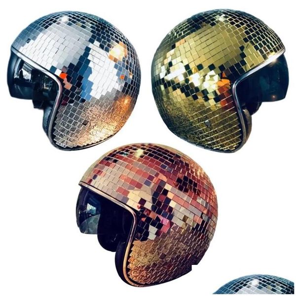 Capacetes de motocicleta Disco Ball Capacete Único Cool Impressionante Drop Delivery Automóveis Motos Acessórios Otmfk