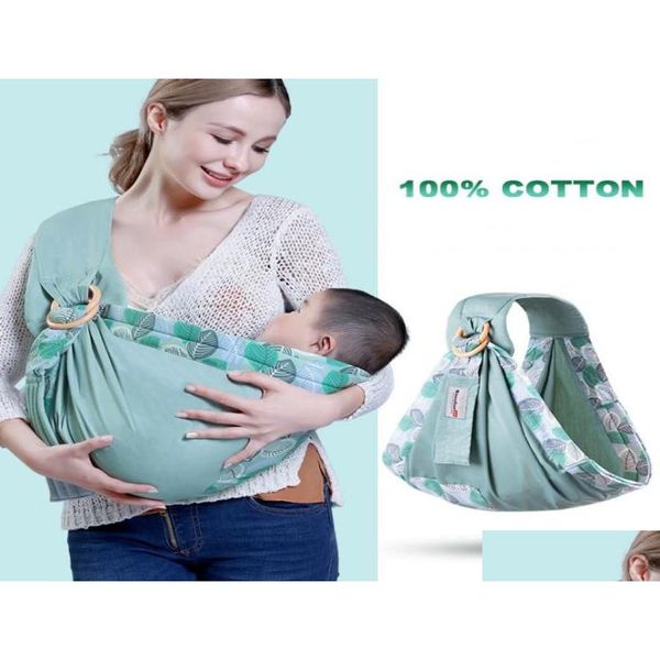 Transportadoras Slings Mochilas Recém-nascidos Ergonômico Canguru Sling Anel Bebê Pano Saco Crianças Carrier Infantil Envoltório Frente Enfrentando Suckle Enfermagem Fe Dhjl8