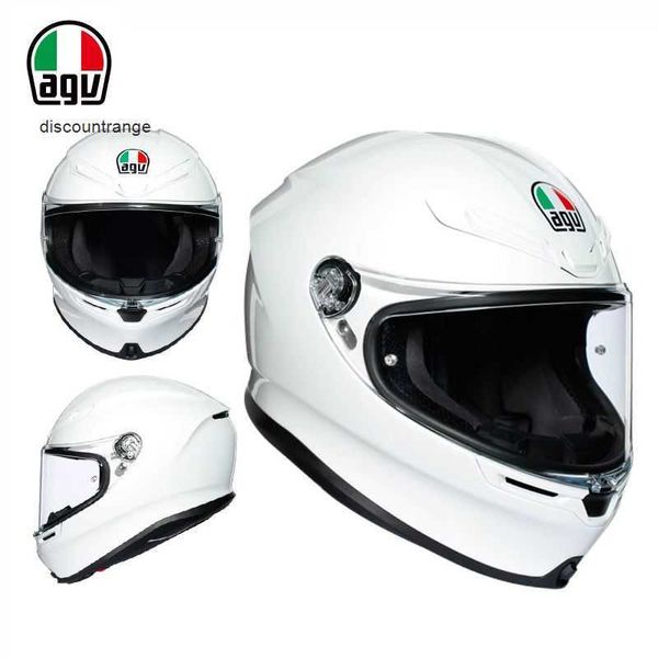 Capacete de motocicleta Agv K6 de rosto inteiro aberto Agv K6 s Bolsa masculina Capacete completo de ciclismo para motocicleta Capacete de fibra de carbono para homens e mulheres no inverno Four Seasons RCXF