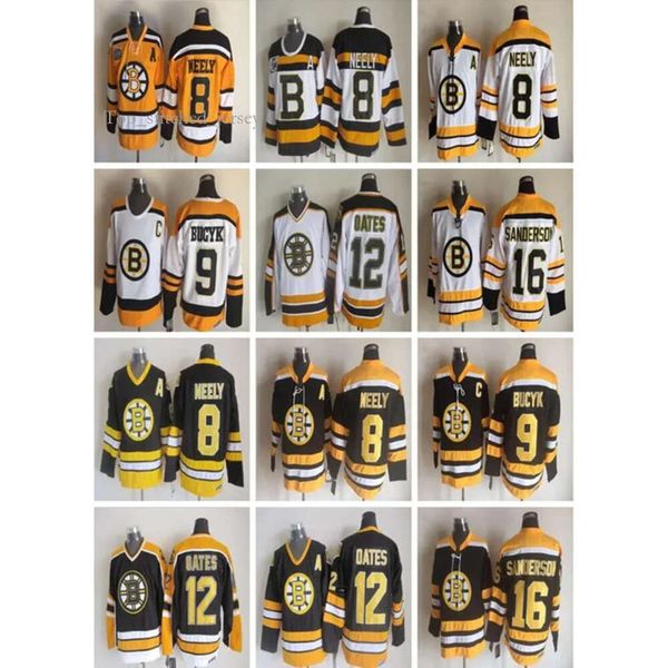 2020 Boston Herren Bruins 8 Neely Trikot 9 Johnny Bucyk 12 Adam Oates 16 Derek Sanderson Vintage CCM 75. Eishockey-Trikots günstig 7082