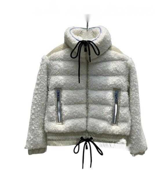 Moncclair designer jaquetas femininas topo branco polar velo para baixo casacos estilo original de alta qualidade bordado emblema 1mquu