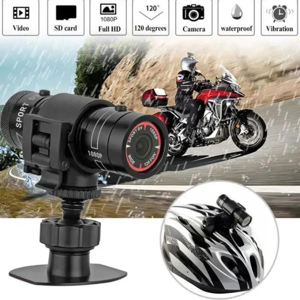 Telecamere HD 1080p Mini macchina fotografica sportiva impermeabile Videoregistratore DV Videocamera Motocicletta Casco da bicicletta Macchina fotografica per sport all'aria aperta