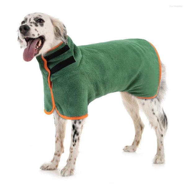 Attrena abito da cane da camicia per asciugatura per pet microfibra per cani di cifoni di grandi dimensioni gatti per cuccioli a secco veloce accessori da bagno