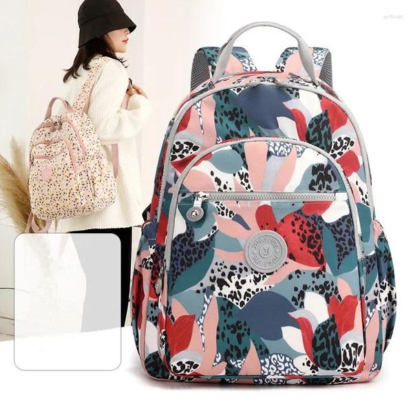 Sacos escolares Moda Adolescente Meninas Mochila Floral Impressão Lazer Estudante Bagagem Mulheres Saco de Viagem Mochila