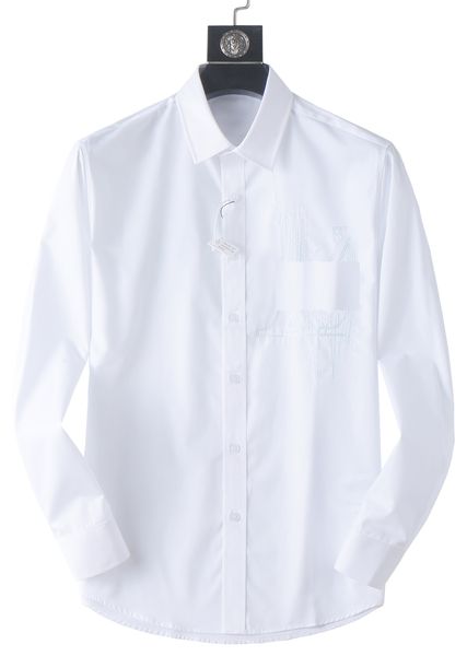 Designer de luxo camisas masculinas moda casual negócios social e cocktail camisa marca primavera outono emagrecimento as roupas mais elegantes M-3XL # 03