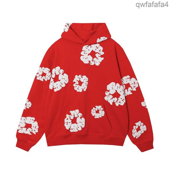 Erkek Hoodies Demin Gözyaşları Sonbahar Kış Pantolonu Hazır Köpük Çiçek Markalı Hoodie Baskılı Sıkıntılı Küley Nakış Gözyaşı 713 UKXM