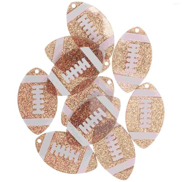 Braccialetti con ciondoli 10 pezzi Ciondoli Creazione di gioielli Orecchini da baseball in acrilico fai-da-te Ciondolo da rugby Miss Jewels