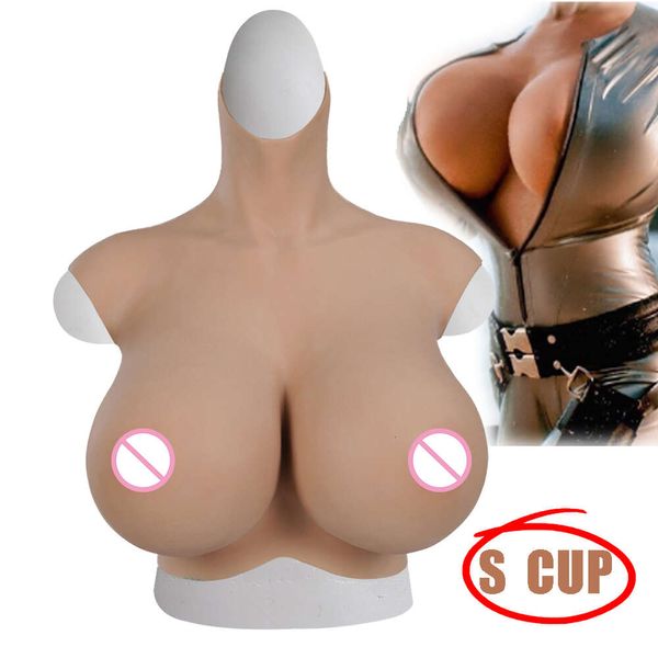 Acessórios de fantasia Copo S sem óleo Formas de mama de silicone Peitos falsos para cosplay Crossdresser Transgênero