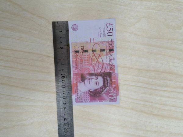 Copia denaro reale formato 1:2 divertente film giocattoli euro e sterline inglesi GBP banca di banconote britannica gioco di ruolo gioco Prop contanti Oqsjp