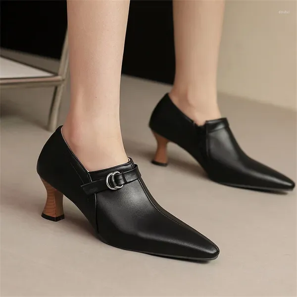 Отсуть обувь Pxelena 8 Colors Fashion Office Lady Kitten Heels Pumps 2024 Весенняя осень Женщины с большим размером 34-45 Черно-белый красный зеленый