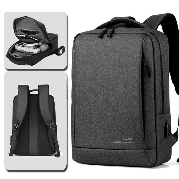 Sacos de viagem dos homens 15.6 Polegada mochila com porta carregamento usb sacos computador portátil negócios mochilas masculino escola saco tático