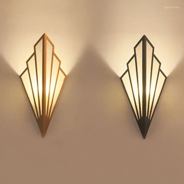 Lâmpadas de parede Nordic Branco Decoração Lâmpada Sala de estar Fundo Luxo Rodada Folha de Lótus Flor Luzes Crridor Corredor Quarto Cabeceira Sconce