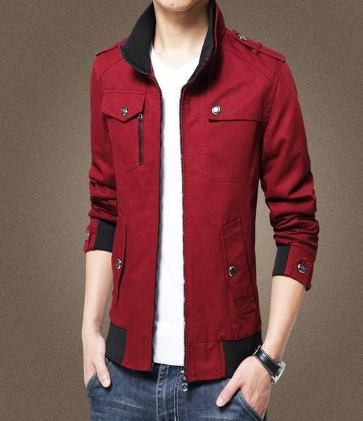 MEN039S JACKETS rotes Freizeitjacke Mantel Militär Männer männliche Plus -Größe Winter Pilot Fashion Veste Homme Marke Outwear7362291