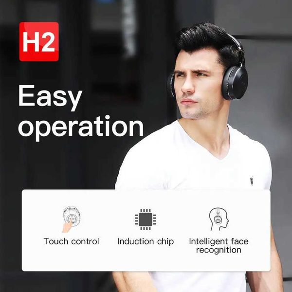 Handy-Kopfhörer Bluedio H2 Drahtlose Bluetooth-Kopfhörer ANC Drahtloses Headset HiFi-Sound Schrittzählung SD-Kartensteckplatz Cloud APP-Kopfhörer für MP3 YQ240120