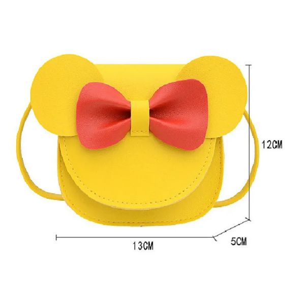 Portamonete per ragazza carina Mini portamonete Borsa con fiocco per topo Portafoglio in PU per bambini Piccolo salvadanaio Borsa a tracolla LL