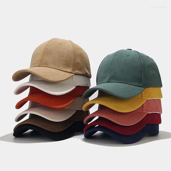 Ball Caps Casual Baseball Cap Für Frauen Und Männer Mode Wildleder Hut Herbst Outdoor Sonnenhüte Unisex Thermische Sonnenschirm