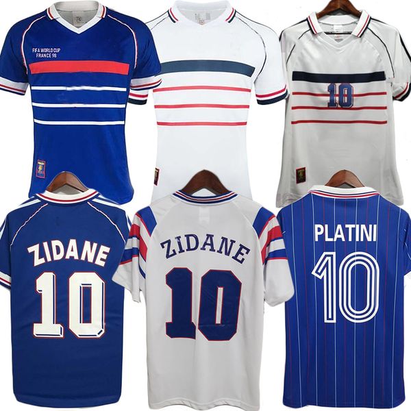 French1998Classic Vintage Jersey 1982 84 86 88 90 98 00 04 06 Zidane Henry camisas de futebol MAILLOT DE FOOT MBAPPE 2024 25 TREZEGUET DESAILLY camisa de futebol retrô