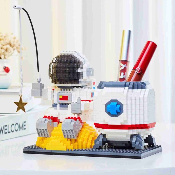 Blocos 1488 pçs astronauta aeroespacial blocos de construção eletrônicos brinquedo compatível diy blocos brinquedos para crianças amigos presentes com luz