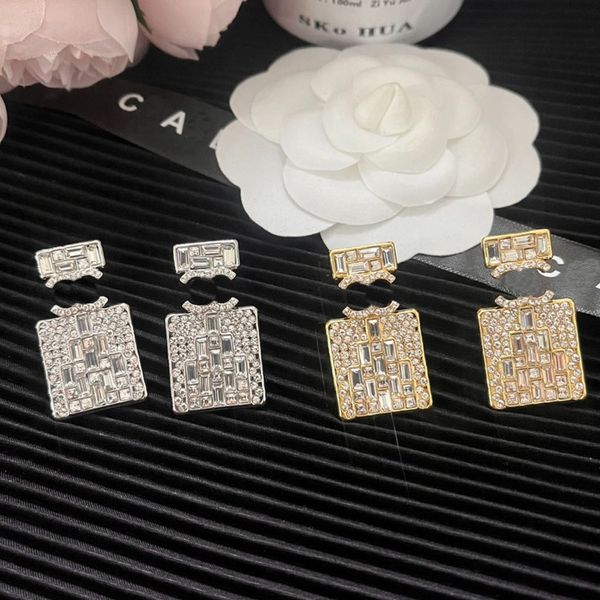 Boutique-Parfümflaschen-Ohrringe, modischer Stil, Liebesohrringe, hochwertiger Charm-Schmuck mit Box, versilberte Diamant-Ohrringe, Winter-Luxus-Schmuck-Ohrstecker