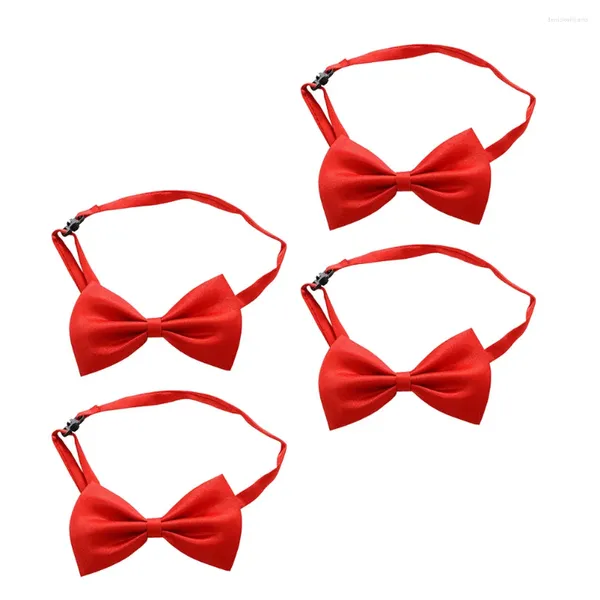 Галстуки-бабочки 4 Выпускной галстук Регулируемый формальный костюм на шею для вечеринки 2024 года (красный)