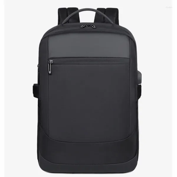 Rucksack Casual Oxford Soild Rucksäcke Reißverschluss Wasserabweisend Geschäftsreise Tägliche Taschen Für Männer 2024 Mode Im Angebot Laptop Mochila