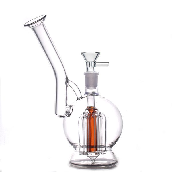 Narghilè femminili all'ingrosso Bong in vetro Bruciatore a nafta Braccio in linea Percs Matrix Percolatore Dab Rigs Fumatori Bubbler Ashcatcher con tubo per bruciatore a nafta in vetro maschio da 14 mm