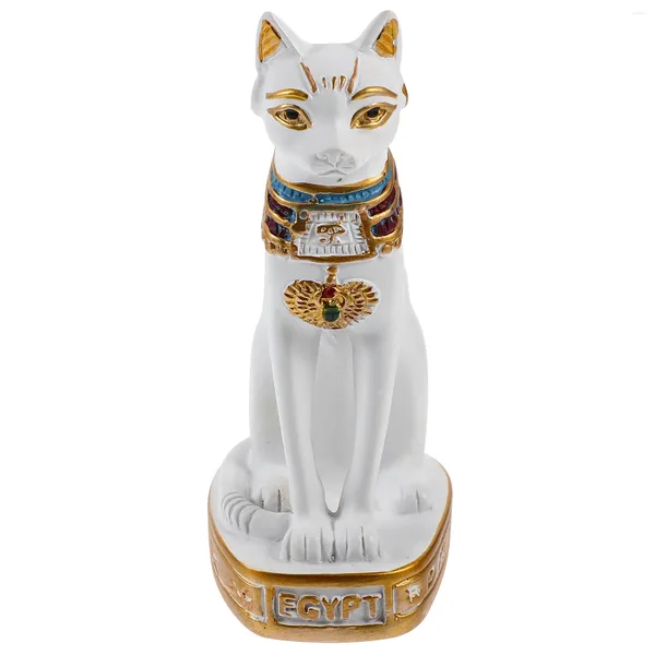 Decorações de jardim sala de estar decoração presente (deus branco 38 55 95) mesa resina artesanato chique estatuetas animais casa egípcia