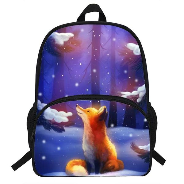 Taschen 2017 16 Zoll Mochila Infantil Fox Print Rucksack Kinder Jungen Kinder Schultaschen Für Jugendliche Mädchen Tasche