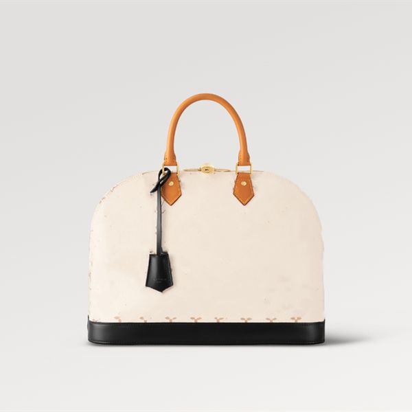 Explosion Damen Heiße NEUE Al ma GM M46921 Shell-Handtasche Dune beschichtetes Canvas Rindslederbesatz Goldfarbene Hardware Doppelter Reißverschluss Luxuriöse Designer-Klassiktheke