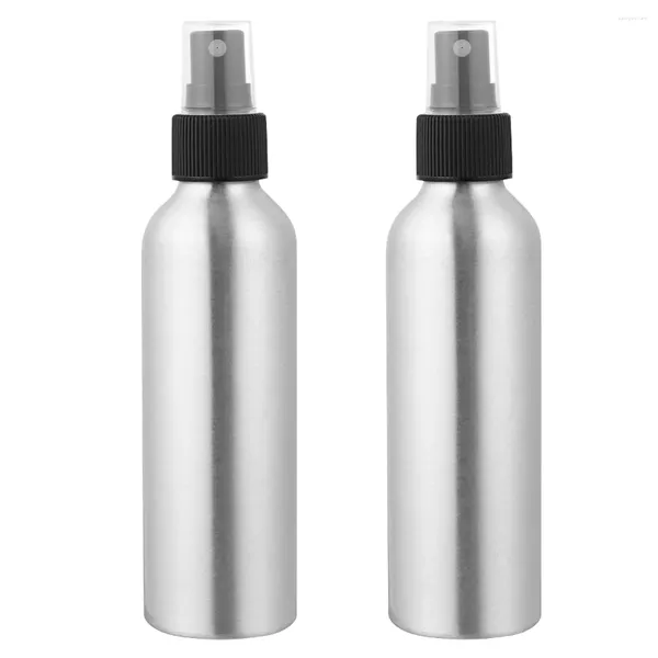 Garrafas de armazenamento Garrafa de spray vazia de liga de alumínio 2pcs Viagem Pulverizador de água de névoa fina recarregável para limpeza