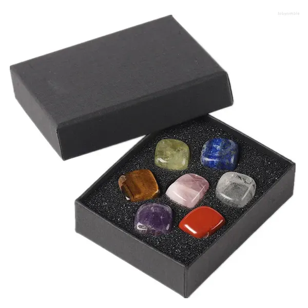 Мешочки для ювелирных изделий, оптовая продажа, натуральный камень 7 чакр, шкатулка с удачей, драгоценный камень, минерал, нерегулярный рейки, кристаллический лак для медитации