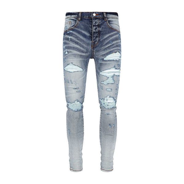 Style Street 23SSAM Knife Cut Old Worn Washed Damaged Slim Fit Jeans für Herren Qualität